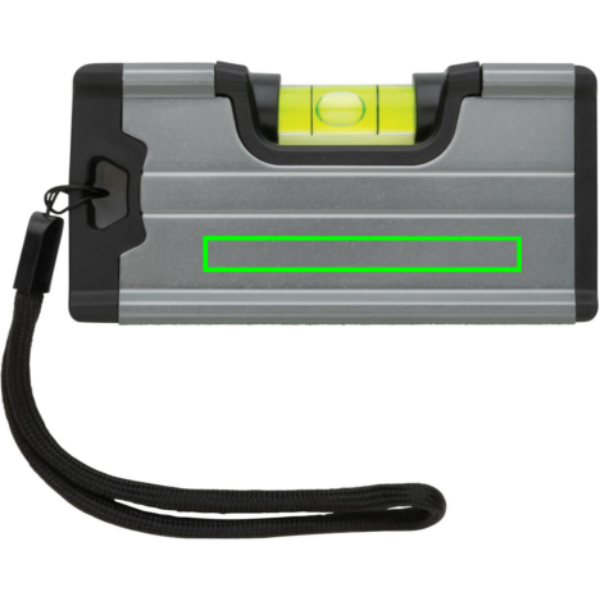 Wasserwaage im Taschenformat mit Magnet: Logoposition – Rückseite des Produkts