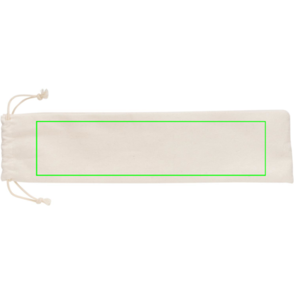 Bamboo portable laptop stand: Logo position – pouch