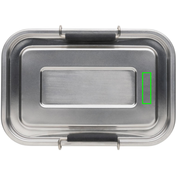 Auslaufsichere Lunchbox aus RCS recyceltem Stainless Steel: Logoposition – oberer rechter Bereich des Produkts
