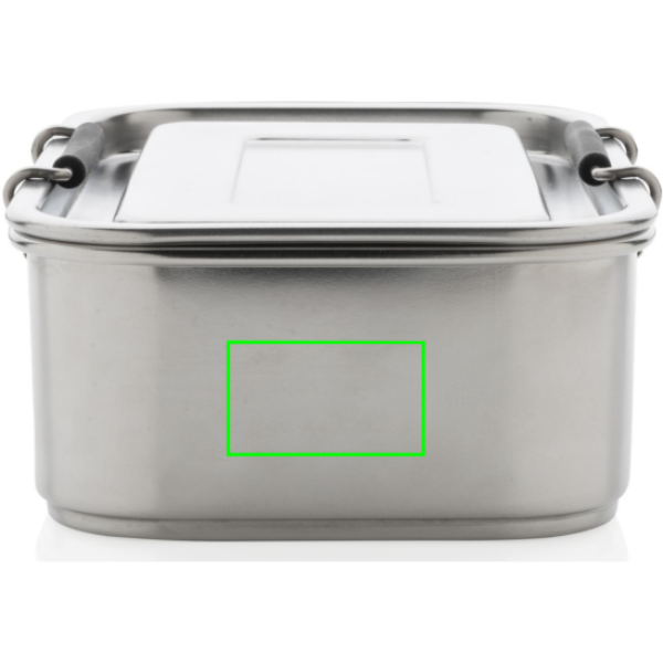 Auslaufsichere Lunchbox aus RCS recyceltem Stainless Steel: Logoposition – linke Seite des Produkts
