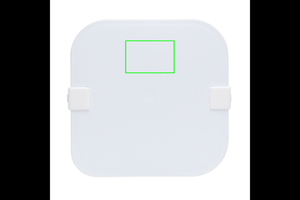 PP Lunchbox Square: Logoposition – Oberseite des Produkts