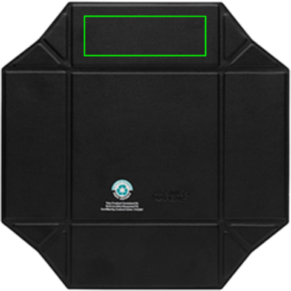 Swiss Peak RCS taaskasutatud PU-st kokkupandav magnetiline hoiualus: Logo asukoht – toote keskosa