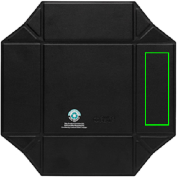 Swiss Peak RCS taaskasutatud PU-st kokkupandav magnetiline hoiualus: Logo asukoht – toote parem külg