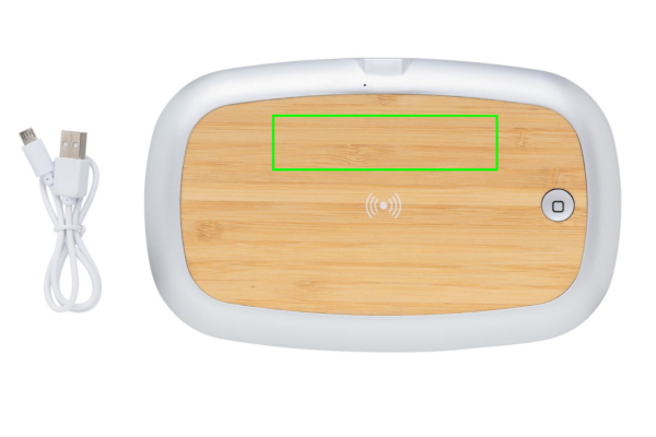 Rena UV-C steriliser box with 5W wireless charger: Logo position – top of the product