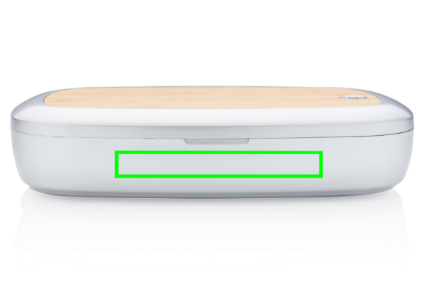 Rena UV-C steriliser box with 5W wireless charger: Logo position – front of the product