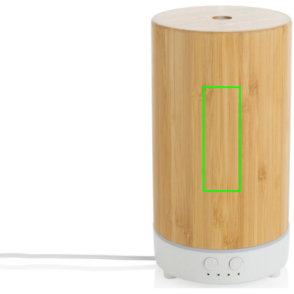 RCS recycled plastic and bamboo aroma diffuser: Logotypens placering – produktens framsida