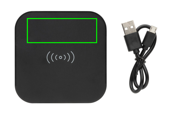 Wireless 5W charging pad: Logo position – upper front of the product