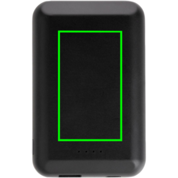 Magnetiline 5000 mAh 5W juhtmevaba akupank: Logo asukoht – toote esikülg