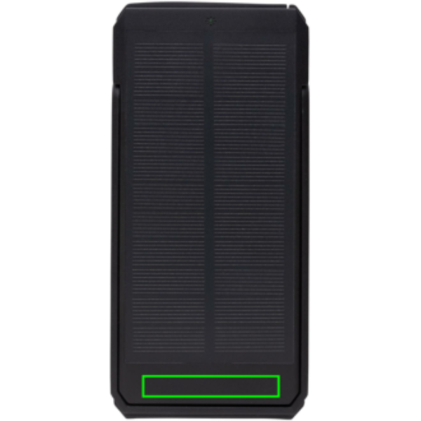 Skywave RCS perdirbto plastiko saulės baterija 10000 mAh: Logotipo vieta – gaminio priekinė pusė