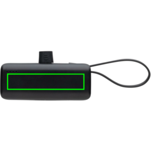 Powerlink RCS rplastic 3000 mAh powerbank iOS jungtis: Logotipo vieta – gaminio priekinė pusė