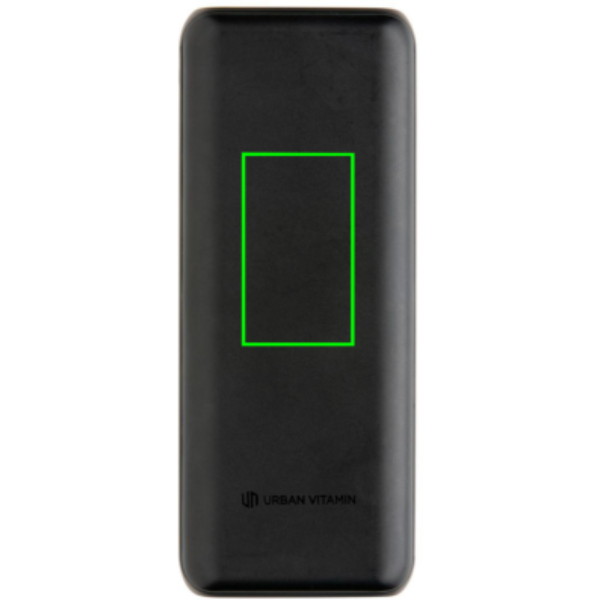 Urban Vitamin Pasadena 20 000 mAh 18W PD maitinimo blokas: Logotipo vieta – gaminio priekinė pusė