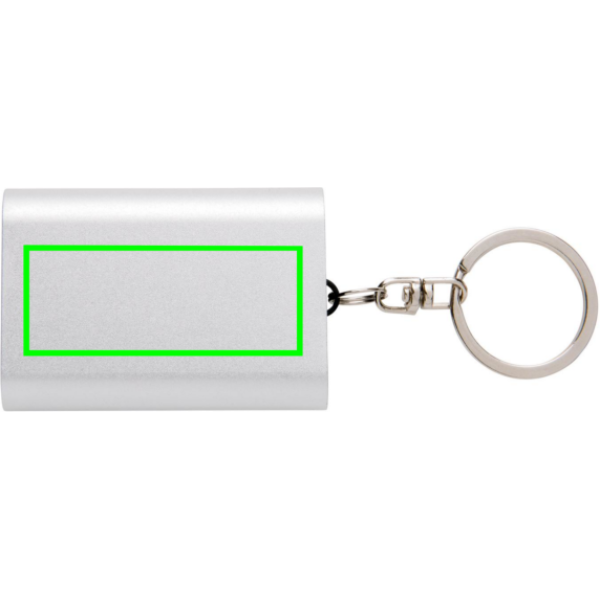 1.000 mAh Schlüsselanhänger Powerbank: Logoposition – Rückseite des Produkts