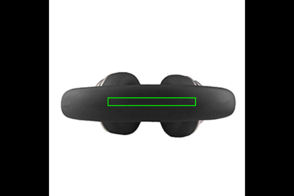 Casque sans fil confort Aria: Emplacement du logo – sangle
