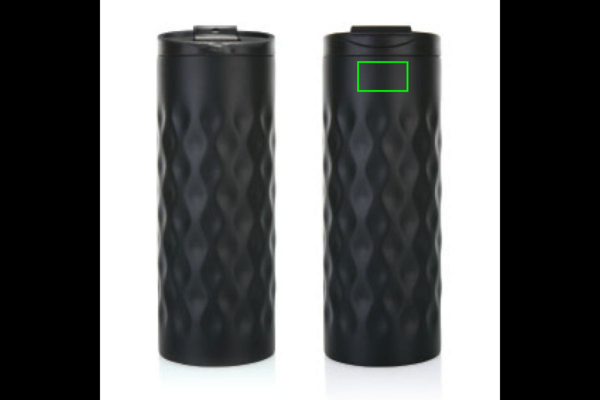 Geometrinen termosmuki 350 ml: Logon sijainti – tuotteen etupuolen yläosa