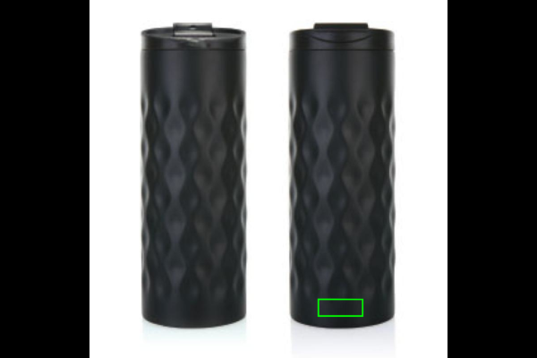 Geometrinen termosmuki 350 ml: Logon sijainti – tuotteen etupuolen alaosa