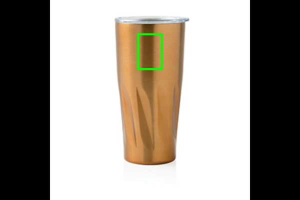 Termokrūze ar vara vakuuma izolāciju, 500 ml: Logotipa izvietojums – izstrādājuma priekšpuses augšdaļa