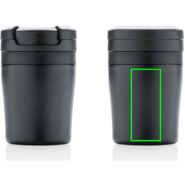 Coffee to go termokrūze, 160 ml: Logotipa izvietojums – izstrādājuma aizmugures augšdaļa