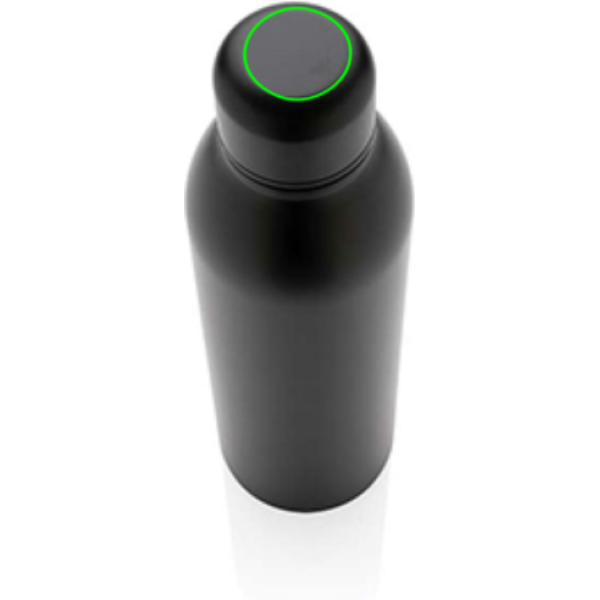 Vakuumflaska i RCS återvunnen stainless steel, 500ml: Logotypens placering – produktens ovansida
