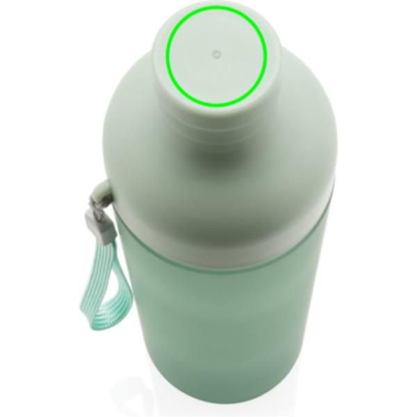 Impact auslaufsichere Tritan-Flasche: Logoposition – Oberseite des Produkts