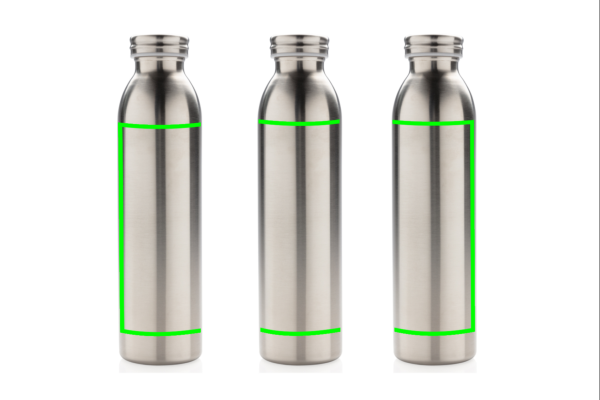 Gourde étanche isotherme sous vide avec isolation au cuivre: Emplacement du logo – produit