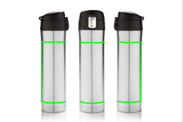 Bouteille isotherme sous vide Easy Lock: Emplacement du logo – produit