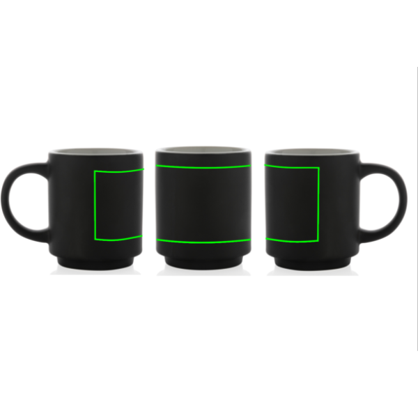 Sakraujama keramikas krūze 180ml: Logotipa izvietojums – izstrādājums