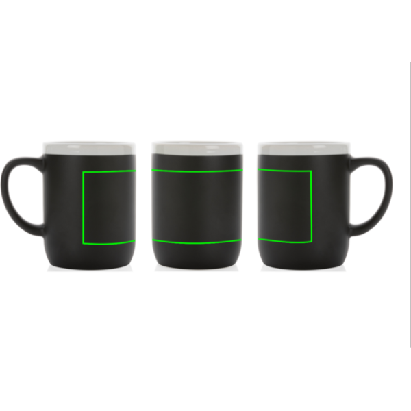 Keramiktasse mit weißem Rand, 300ml: Logoposition – Produkt