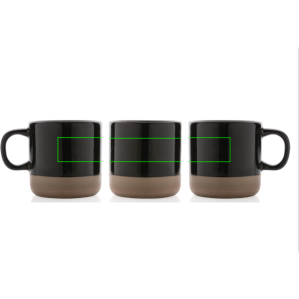Becher aus glasierter Keramik, 360ml: Logoposition – Produkt