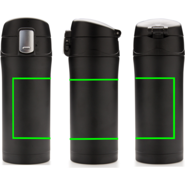 RCS Recycled stainless steel easy lock vacuum mug: Logo position – product