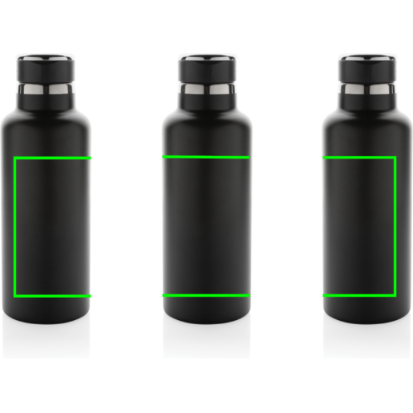 Gourde isotherme sous vide Hydro en acier inoxydable recyclé RCS avec bec verseur: Emplacement du logo – produit