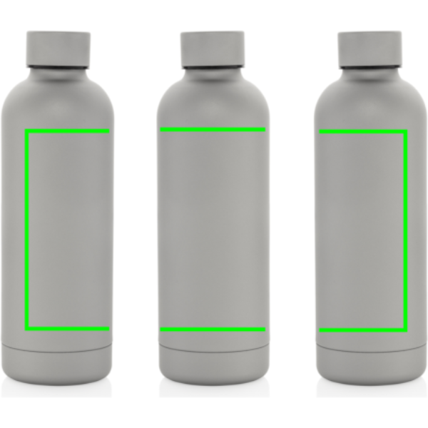 Gourde isotherme sous vide Impact en acier inoxydable recyclé RCS: Emplacement du logo – produit