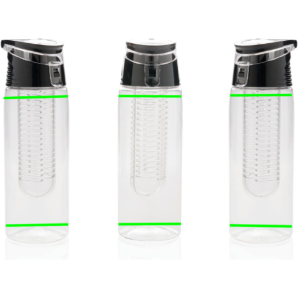 Gourde avec infuseur et couvercle verrouillable: Emplacement du logo – produit