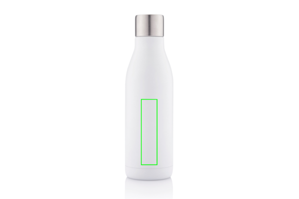 Edelstahl-Vakuumflasche mit UV-C-Sterilisator: Logoposition – unterer Bereich der Produktrückseite