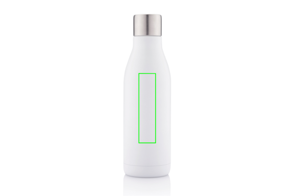 Edelstahl-Vakuumflasche mit UV-C-Sterilisator: Logoposition – oberer Bereich der Produktvorderseite