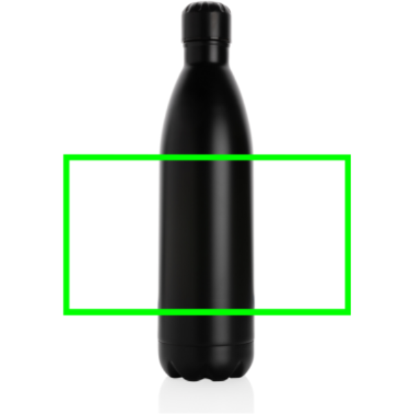 Einfarbige Vakuumflasche aus Edelstahl 1 l: Logoposition – Produkt