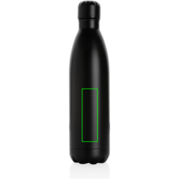 Einfarbige Vakuumflasche aus Edelstahl 750 ml: Logoposition – unterer Bereich der Produktrückseite