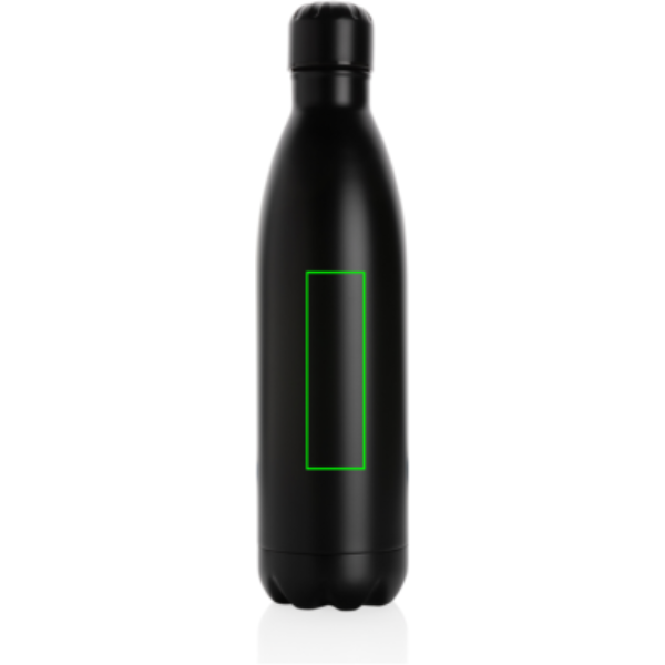 Einfarbige Vakuumflasche aus Edelstahl 750 ml: Logoposition – Mitte der Produktrückseite