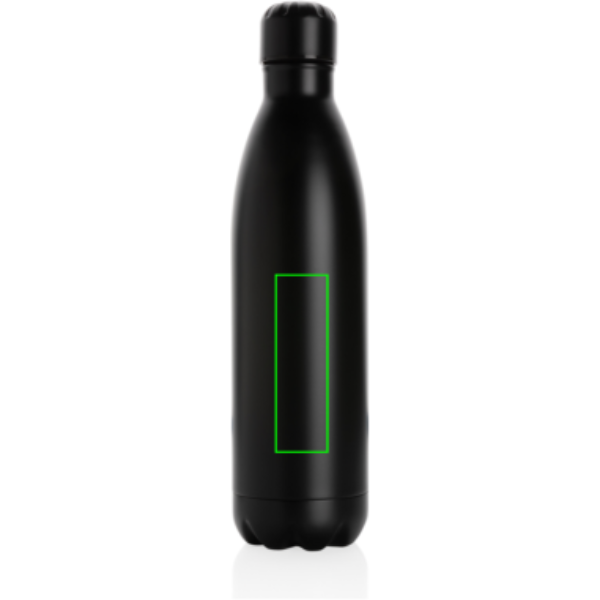 Einfarbige Vakuumflasche aus Edelstahl 750 ml: Logoposition – unterer Bereich der Produktvorderseite