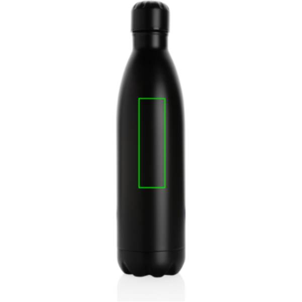 Einfarbige Vakuumflasche aus Edelstahl 750 ml: Logoposition – oberer Bereich der Produktvorderseite