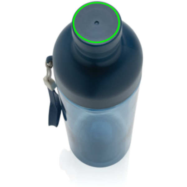 Impact auslaufsichere Trinkflasche aus RCS-recyceltem PET 600 ml: Logoposition – Oberseite des Produkts