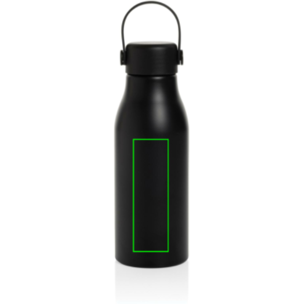 Pluto gertuvė iš RCS sertifikuoto perdirbto aliuminio 680 ml: Logotipo vieta – gaminio priekinės pusės centras