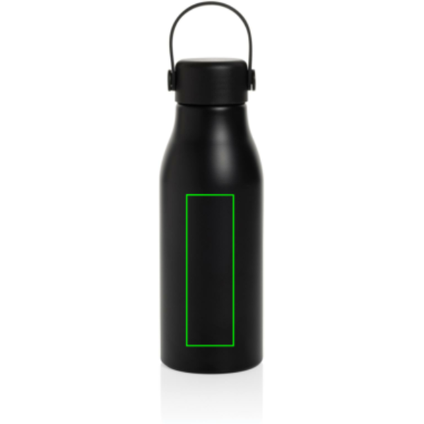 Pluto gertuvė iš RCS sertifikuoto perdirbto aliuminio 680 ml: Logotipo vieta – gaminio galinės pusės centras
