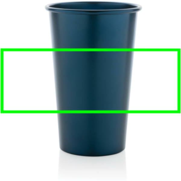 Gobelet léger Alo en aluminium recyclé RCS 450 ml: Emplacement du logo – produit