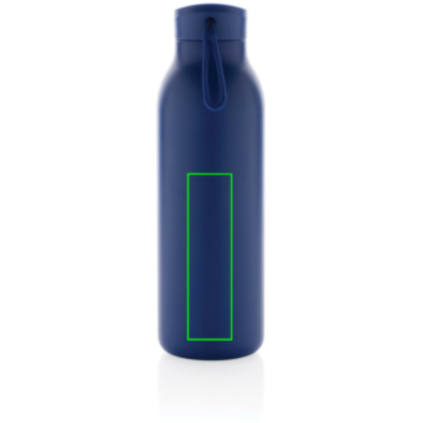 Avira Avior vakuuminė gertuvė iš RCS perdirbto nerūdijančio plieno 500 ml: Logotipo vieta – gaminio galinės pusės apatinė dalis