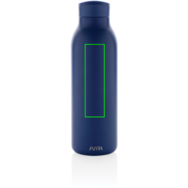 Avira Avior vakuuminė gertuvė iš RCS perdirbto nerūdijančio plieno 500 ml: Logotipo vieta – gaminio priekinės pusės viršutinė dalis
