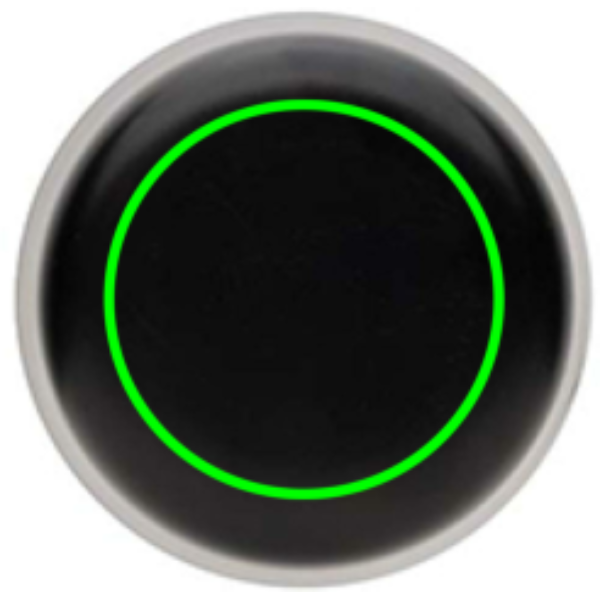 Zenic USB Tischleuchte aus RCS recyceltem Kunststoff: Logoposition – Oberseite des Produkts
