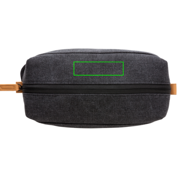 Canvas toiletry bag PVC free: Logo position – top of the product