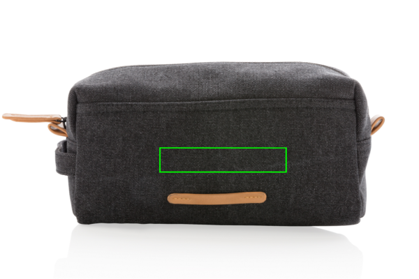 Canvas toiletry bag PVC free: Logo position – front of the product