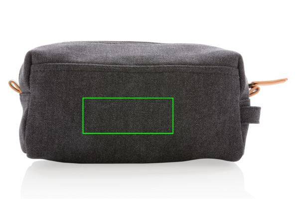 Canvas toiletry bag PVC free: Logo position – back of the product
