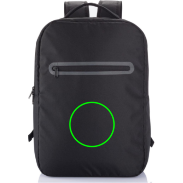 London Laptop Rucksack, PVC-frei: Logoposition – unterer Bereich der Produktvorderseite